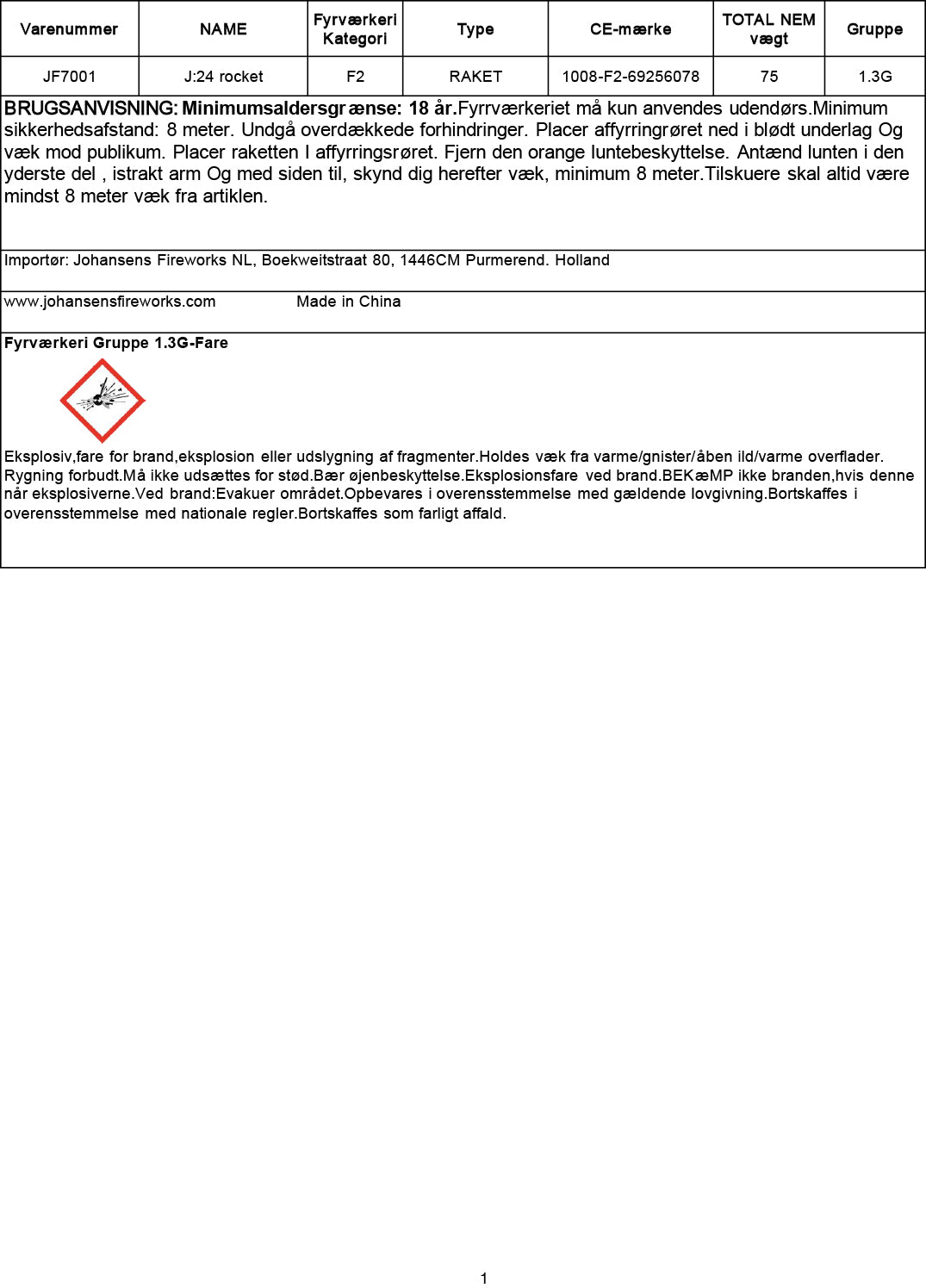 J.24 mega raket - krudtbuddies