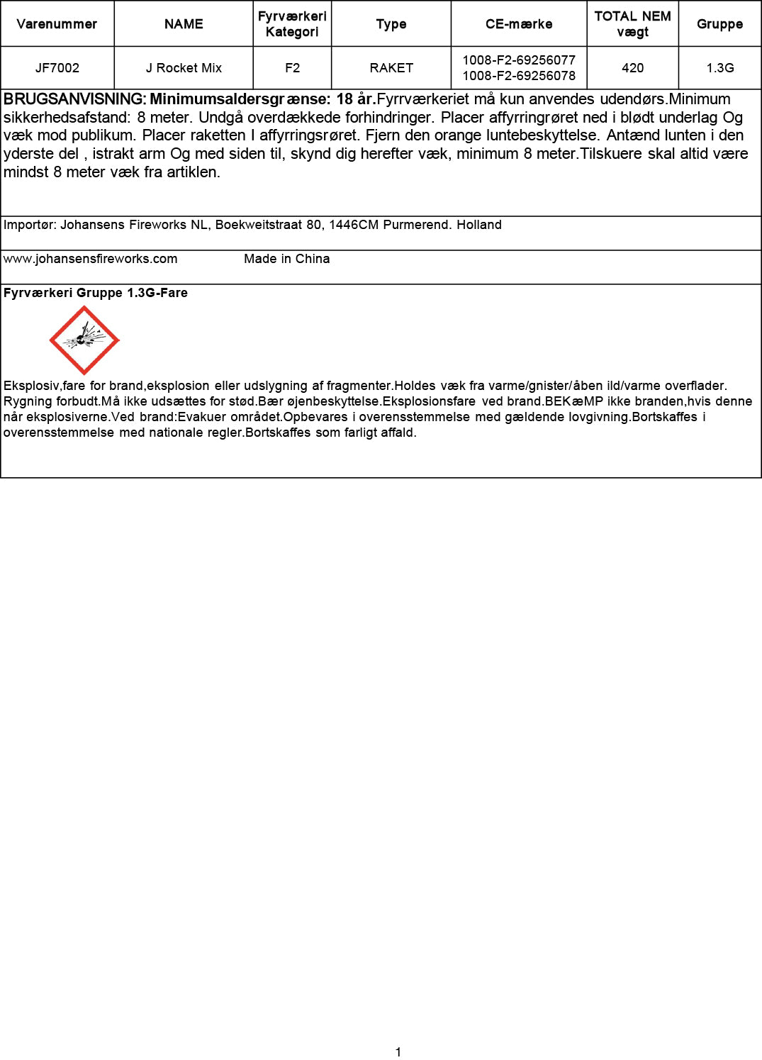 J rocket mix - krudtbuddies